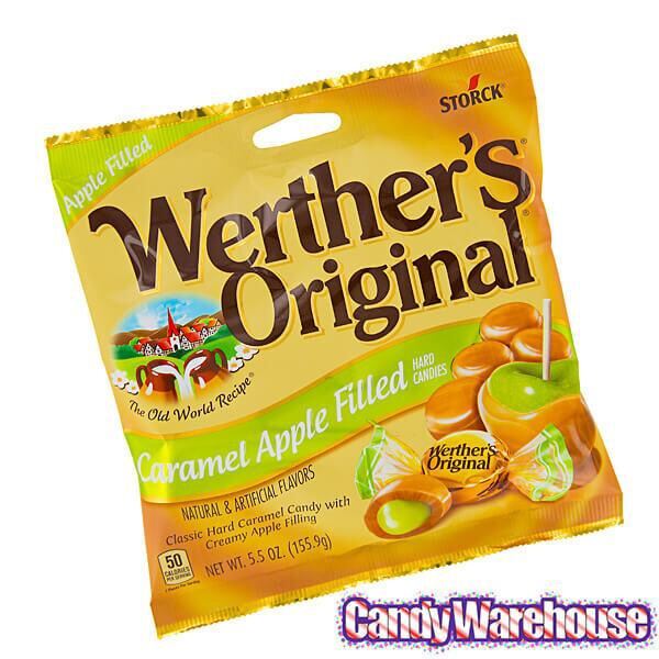Kẹo Caramel nhân táo- Werther s Original Caramel Apple Filled 75gr