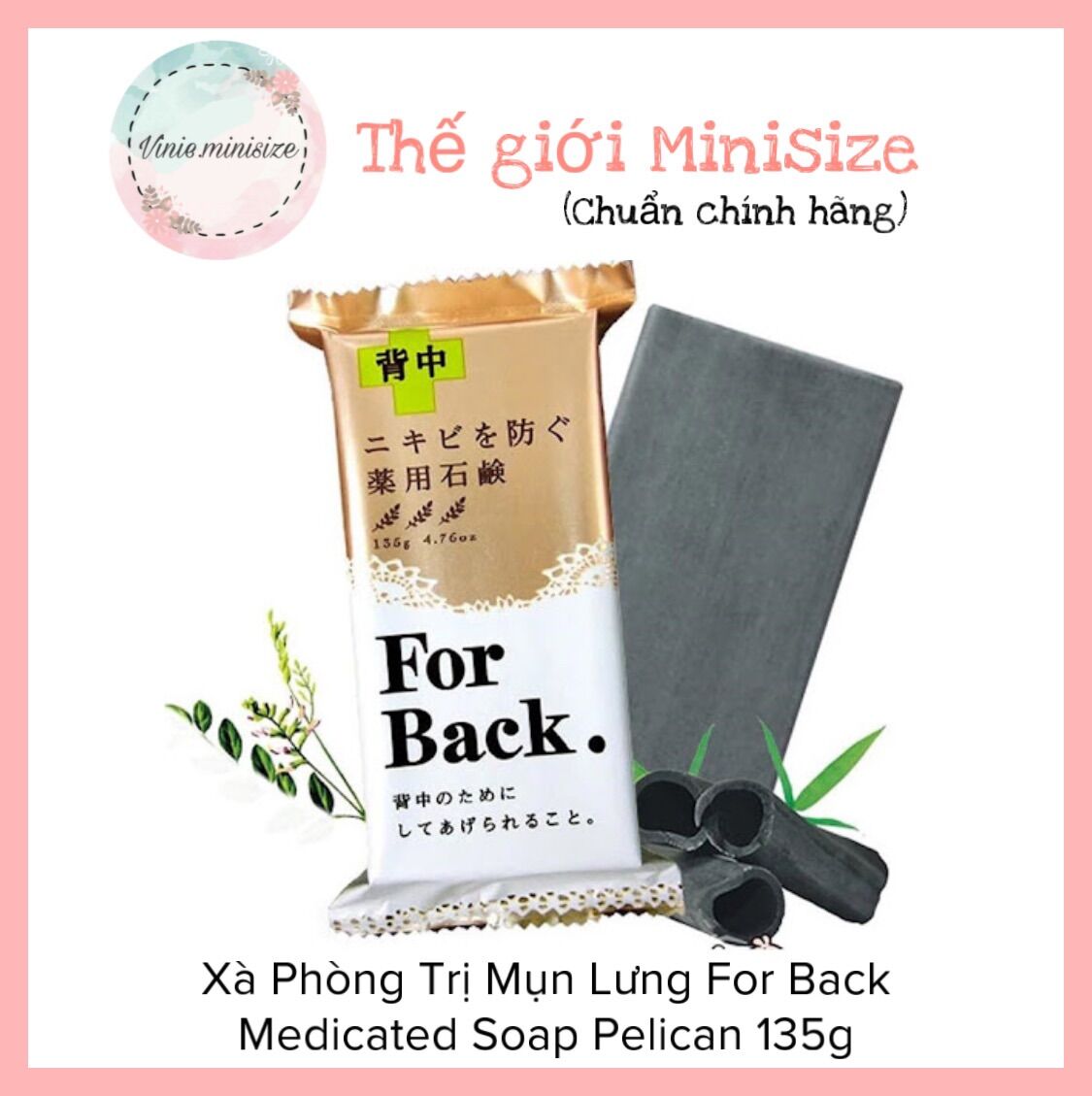 Xà Phòng Giảm Mụn Lưng For Back Medicated Soap Pelican 135g | Vinie.minisize
