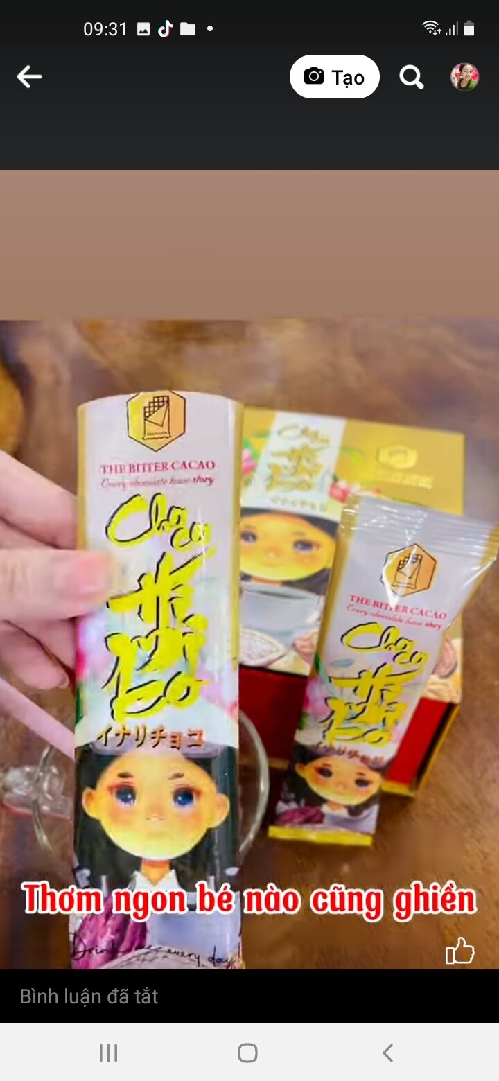 (Mau mới)Cacao tăng cân Choco Himiko hộp 20 gói