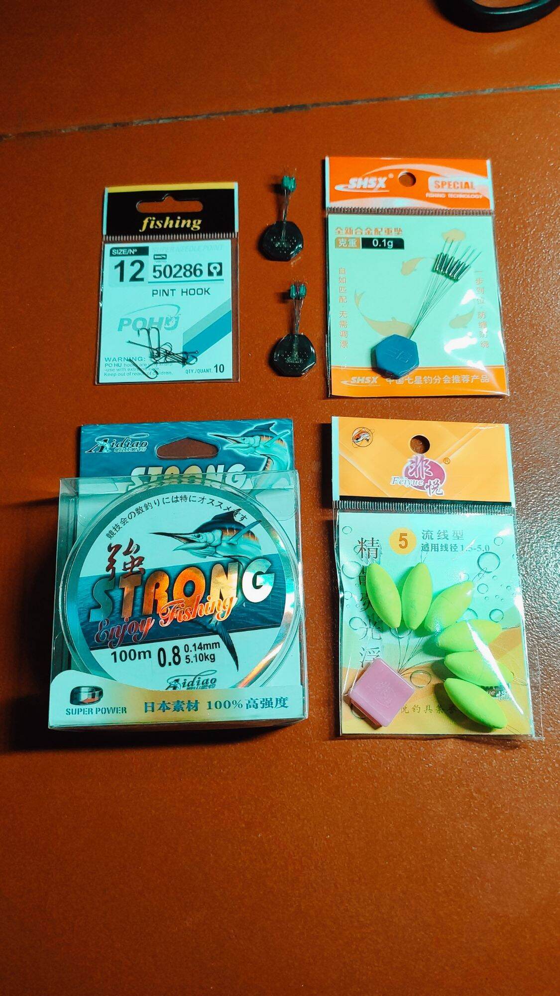 Combo câu cá mương câu cá nhỏ , phao câu cá , chì câu mương, lưỡi câu bột