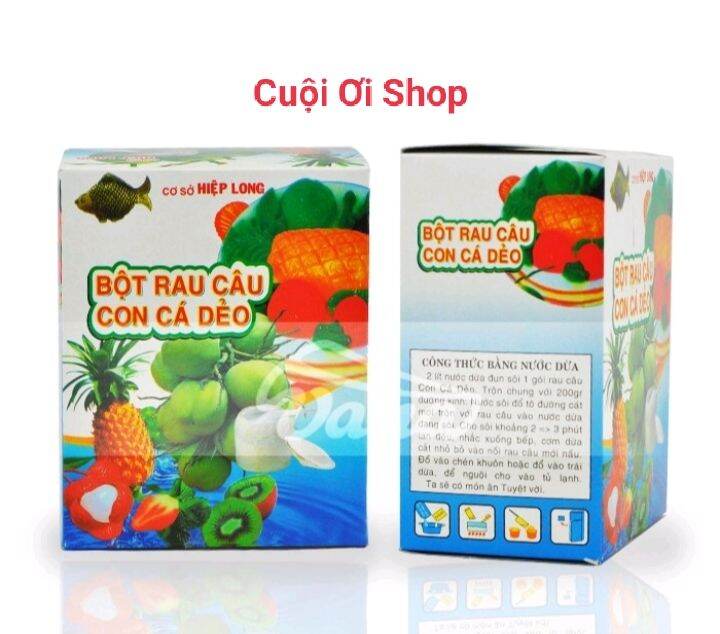 Bột rau câu con cá dẻo hiệp long gói 12gr