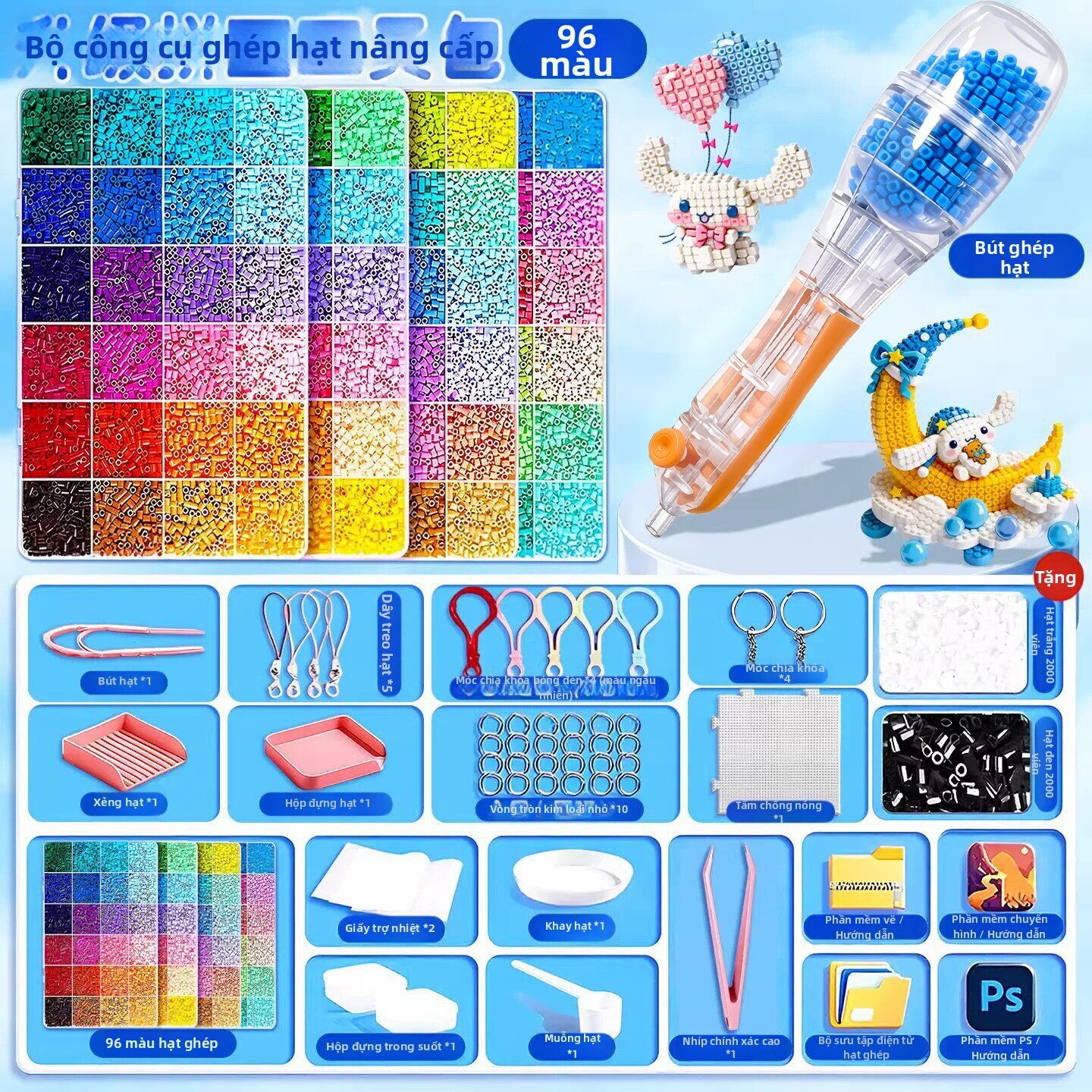 Caihuixinyu | Bộ DIY Ép Đậu Mosaic Làm Bút