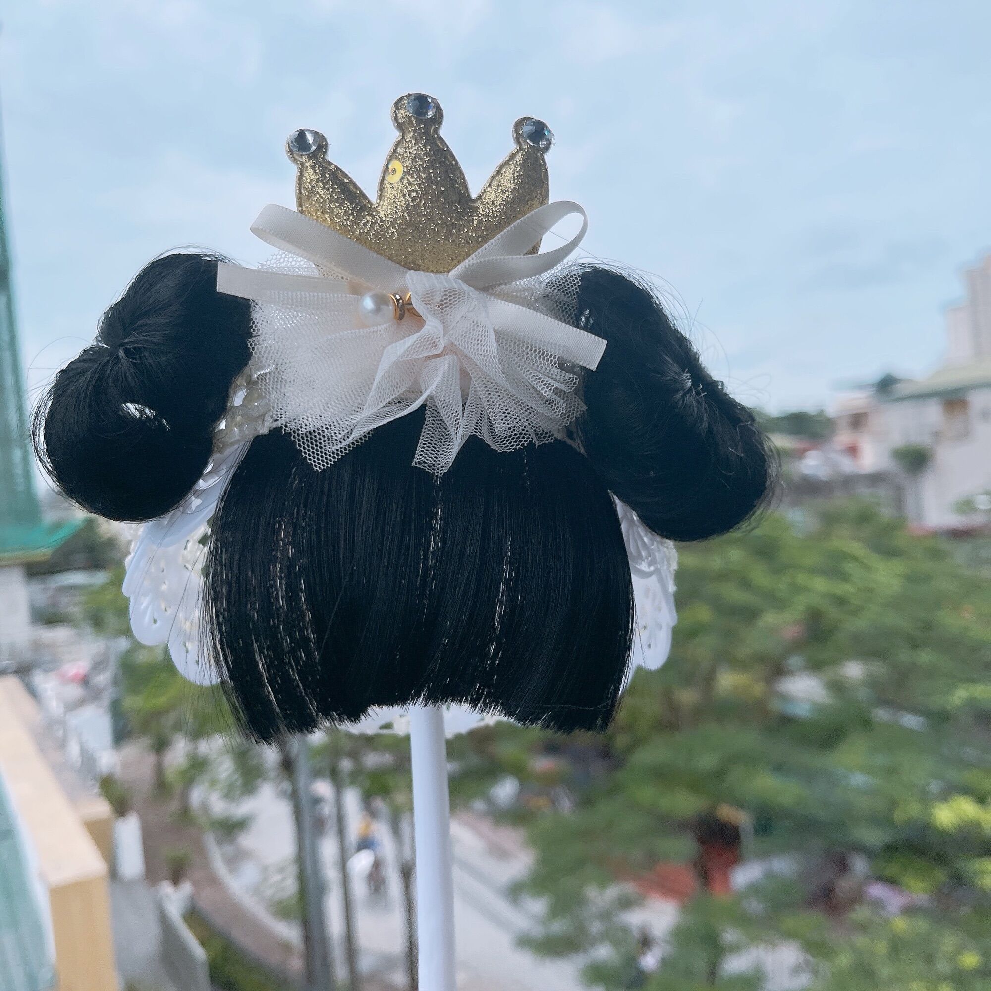 [Nhiều mẫu] Băng đô tóc giả cho bé, turban tóc giả bé gái