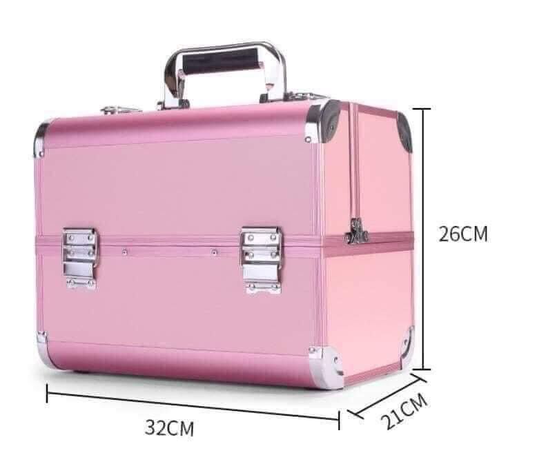 Cốp nhôm đa năng 2 tầng 5 ngăn đựng dụng cụ nail mi phun xăm