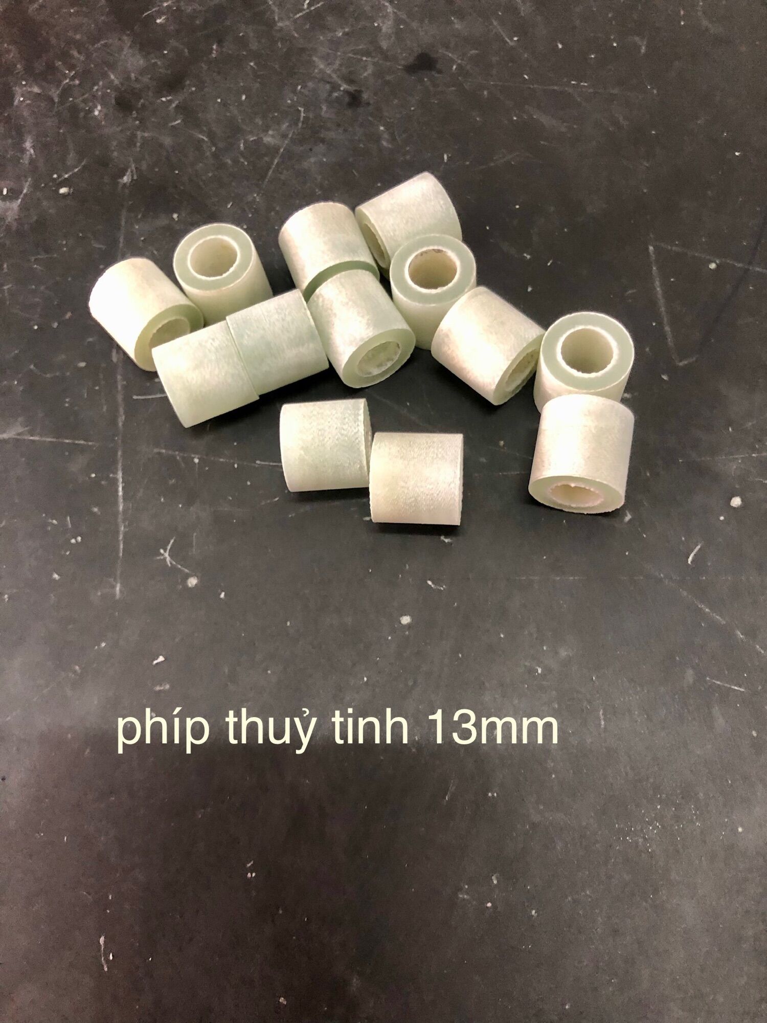 Phíp cơ bida 11,5mm. 12mm. 13mm.( combo 10 cái phíp thuỷ tinh)