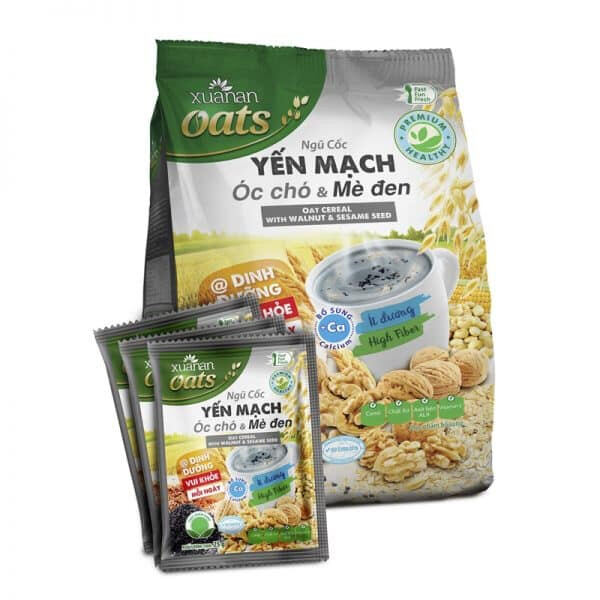 Ngũ cốc yến mạch , óc chó & mè đen 400 gram ( Mua 2 gói tặng 1 gói ym 150g)