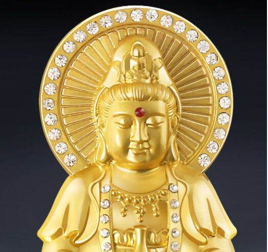 Tượng quan âm đài sen đính đá (mã 01)