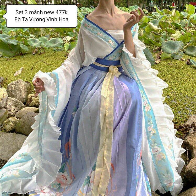 Hán phục cổ trang Nam Bắc Triều set 3 mảnh hàng new tay bèo