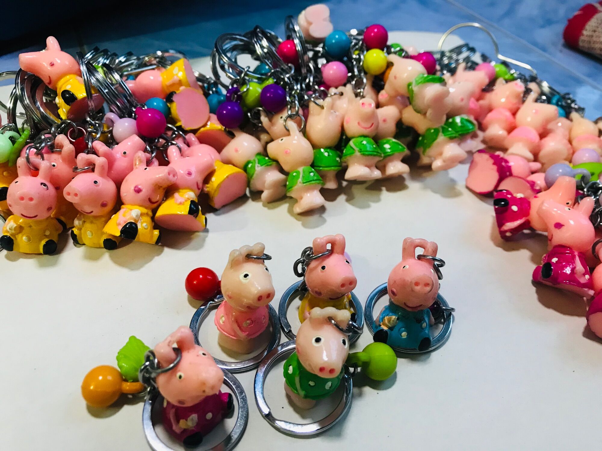 💥Set 10 Móc Khoá Heo Peppa Nhiều màu(Hình thật)