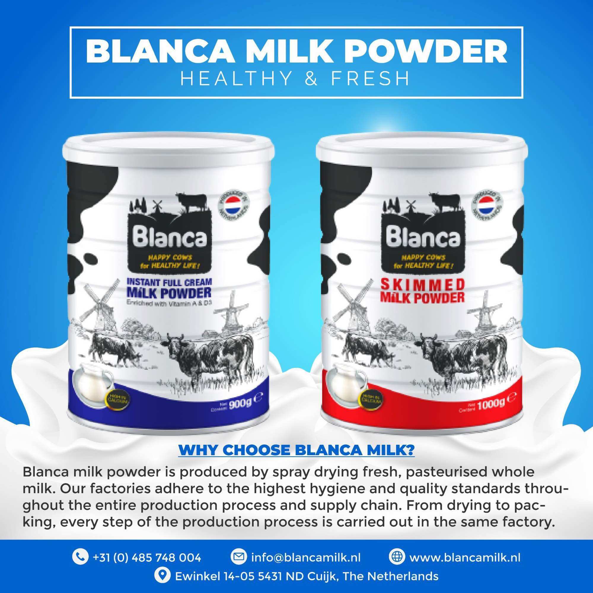 Sữa tươi dạng bột blanca hà lan 1kg