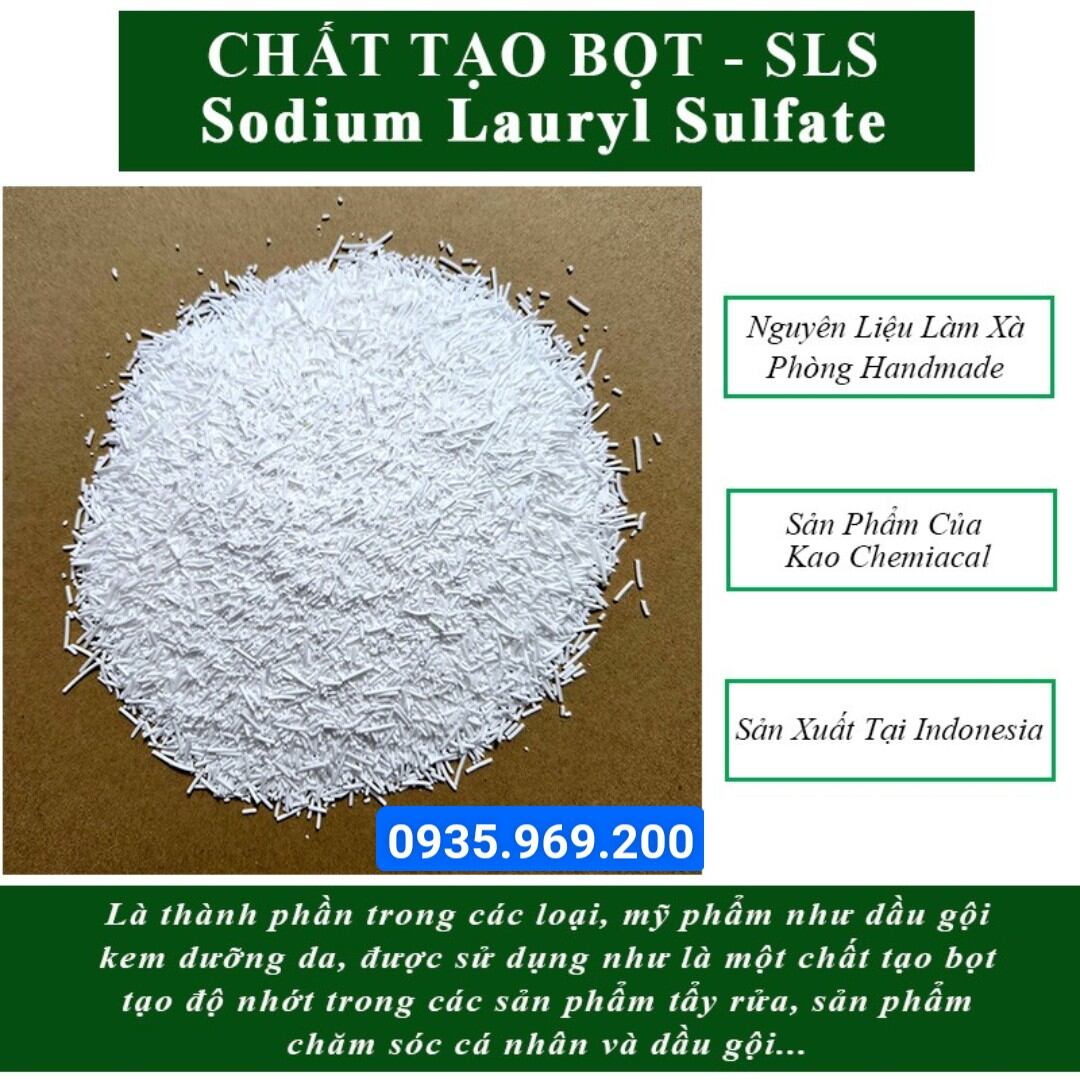 Chất tạo bọt , Chất tẩy - Sodium Lauryl Sulfate SLS nguyên liệu làm xà phòng Handmade