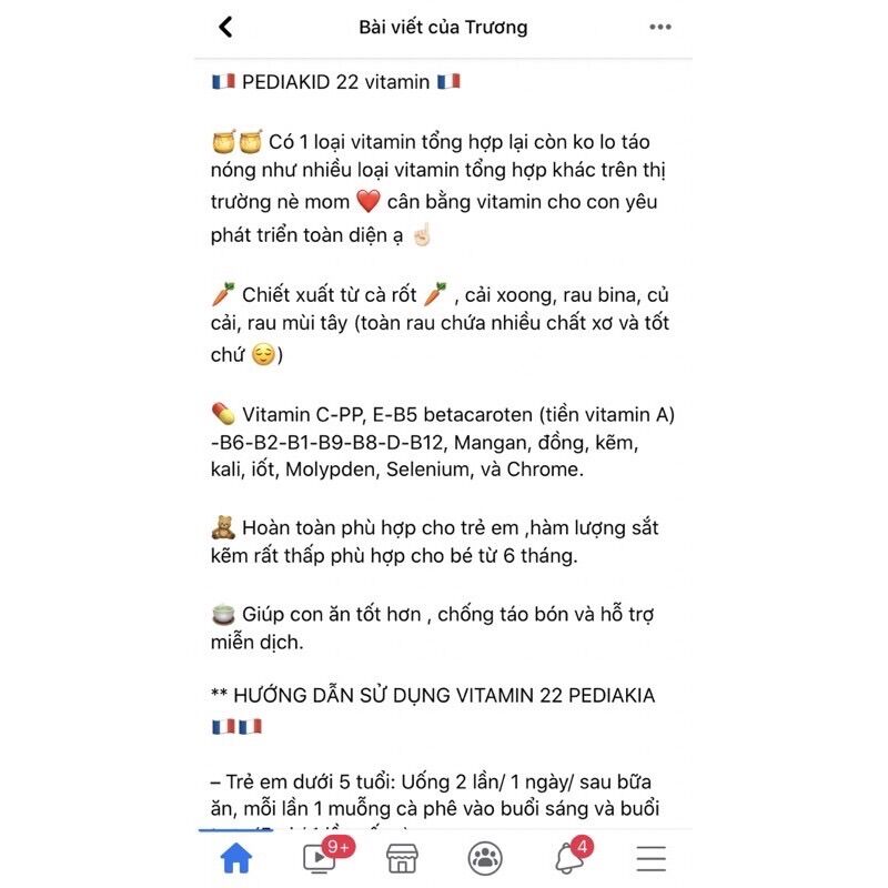 Pediakid 22 Vitamin nội địa Pháp 125ml