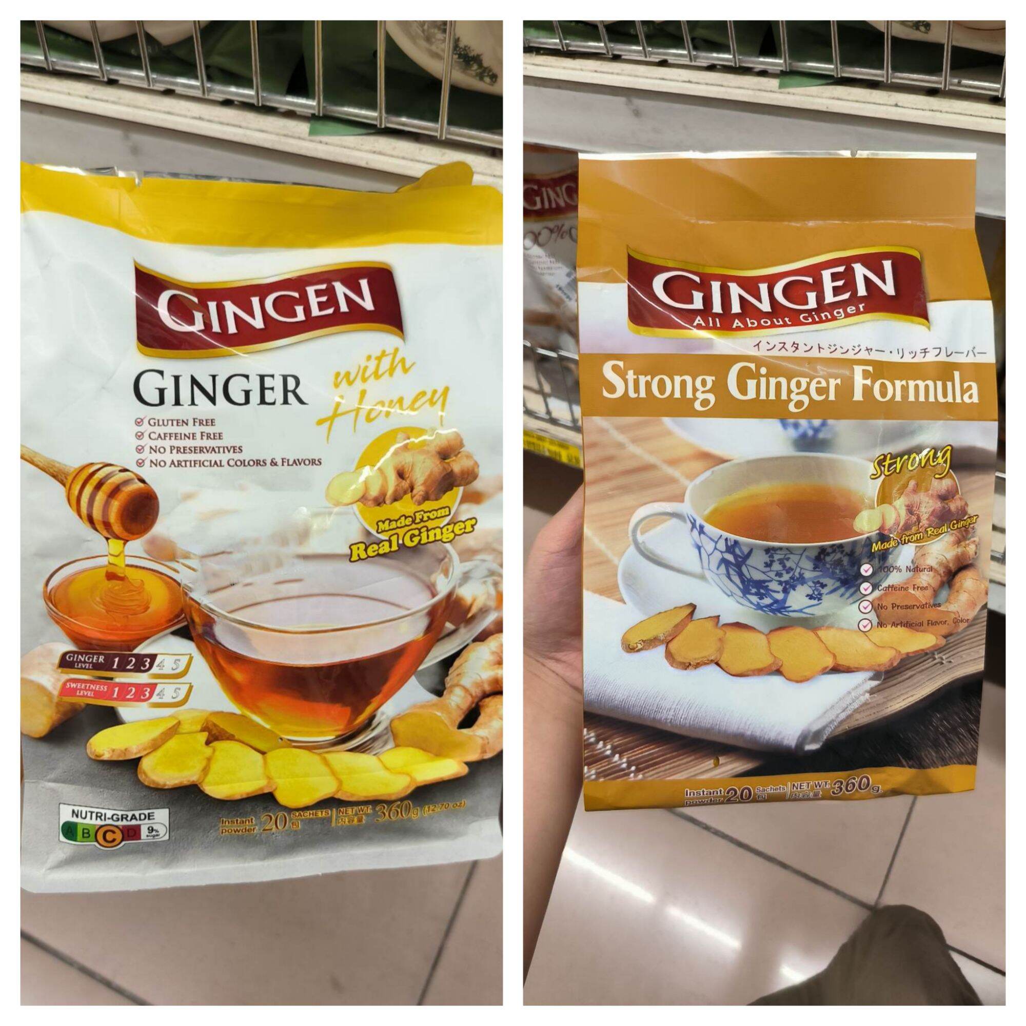 Trà gừng hòa tan Gingen Thái Lan 360g(18g x 20 túi)