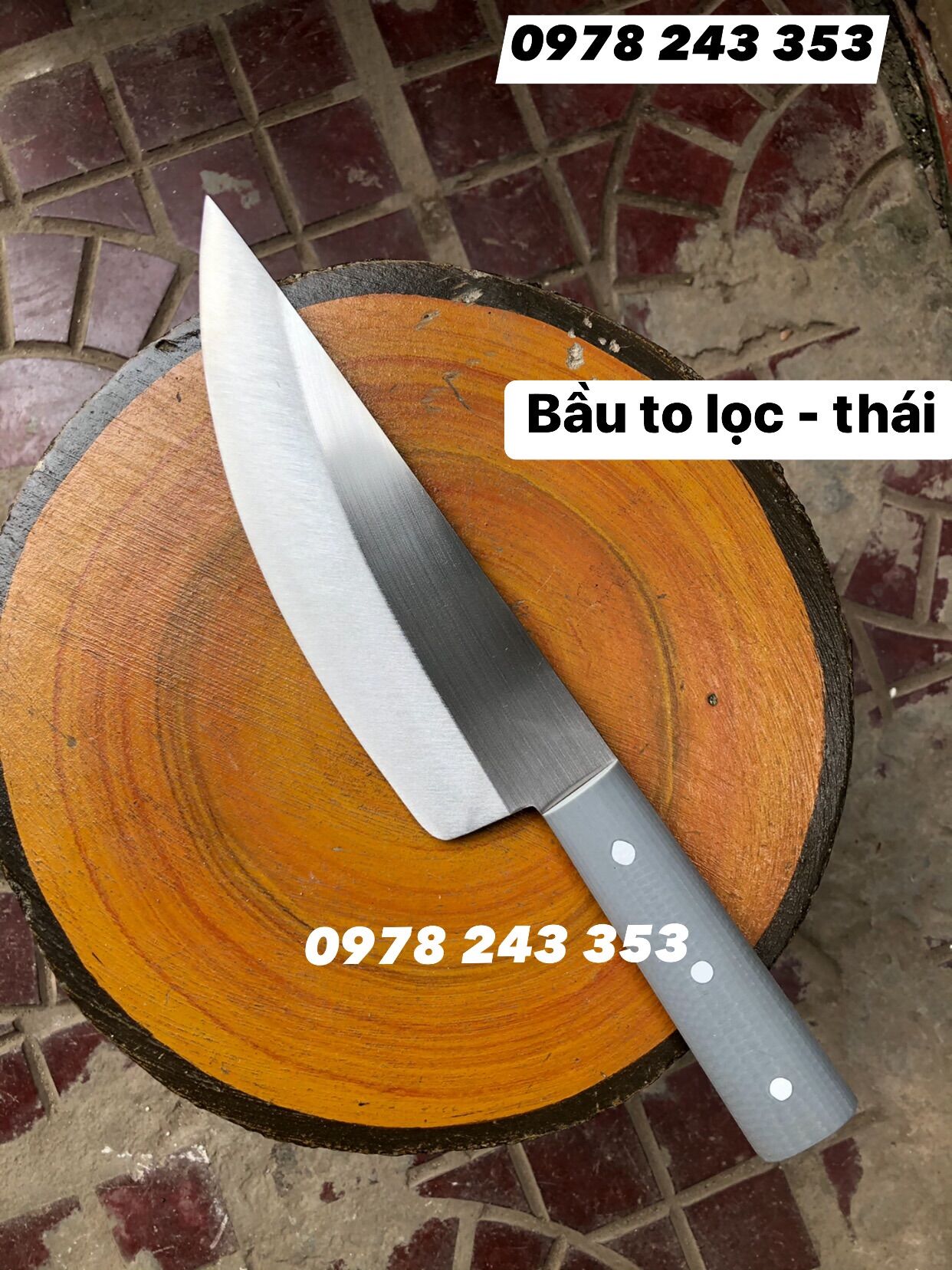 Dao lọc - thái thịt thép trắng nhật không gỉ