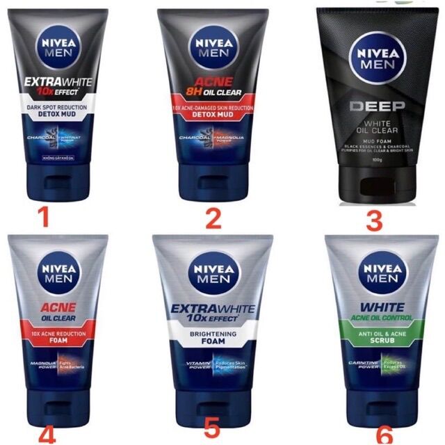 Sữa rửa mặt nivea men 100g