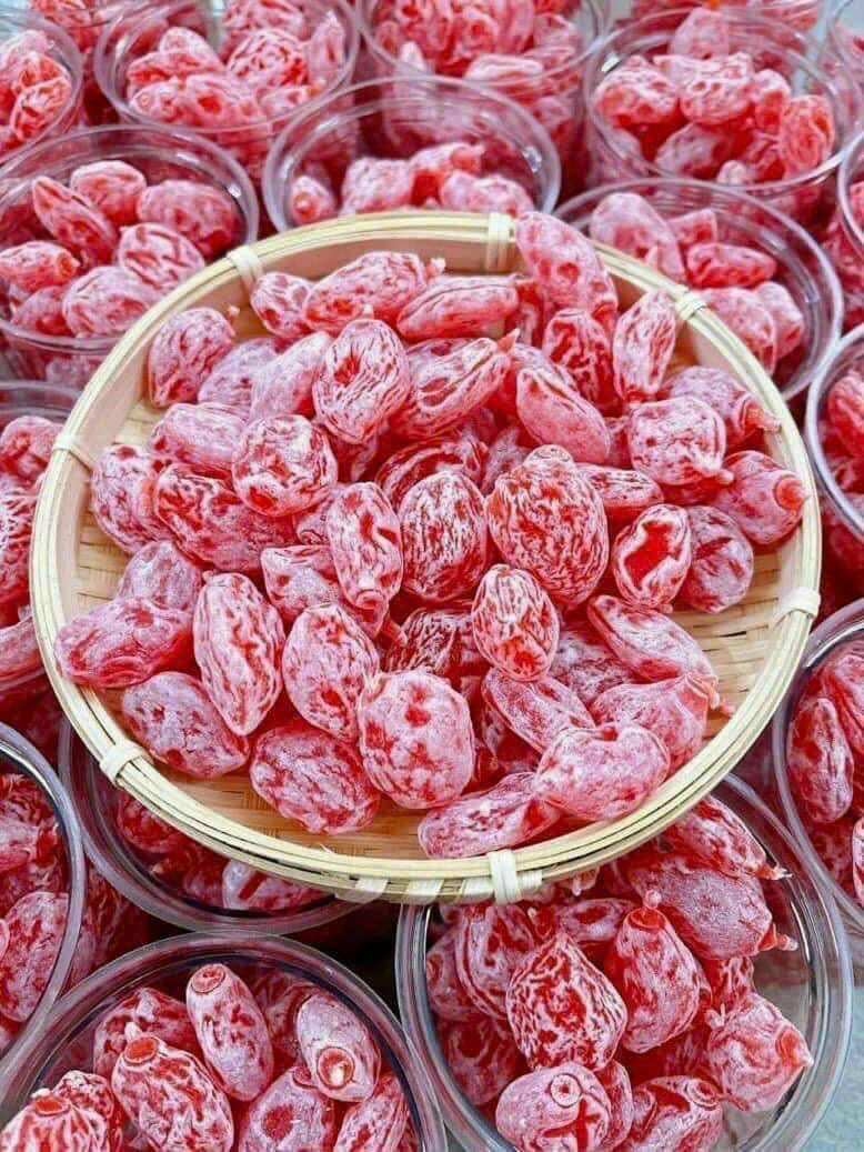 Ô mai (xí muội) đào hồng không hạt hủ 500gr