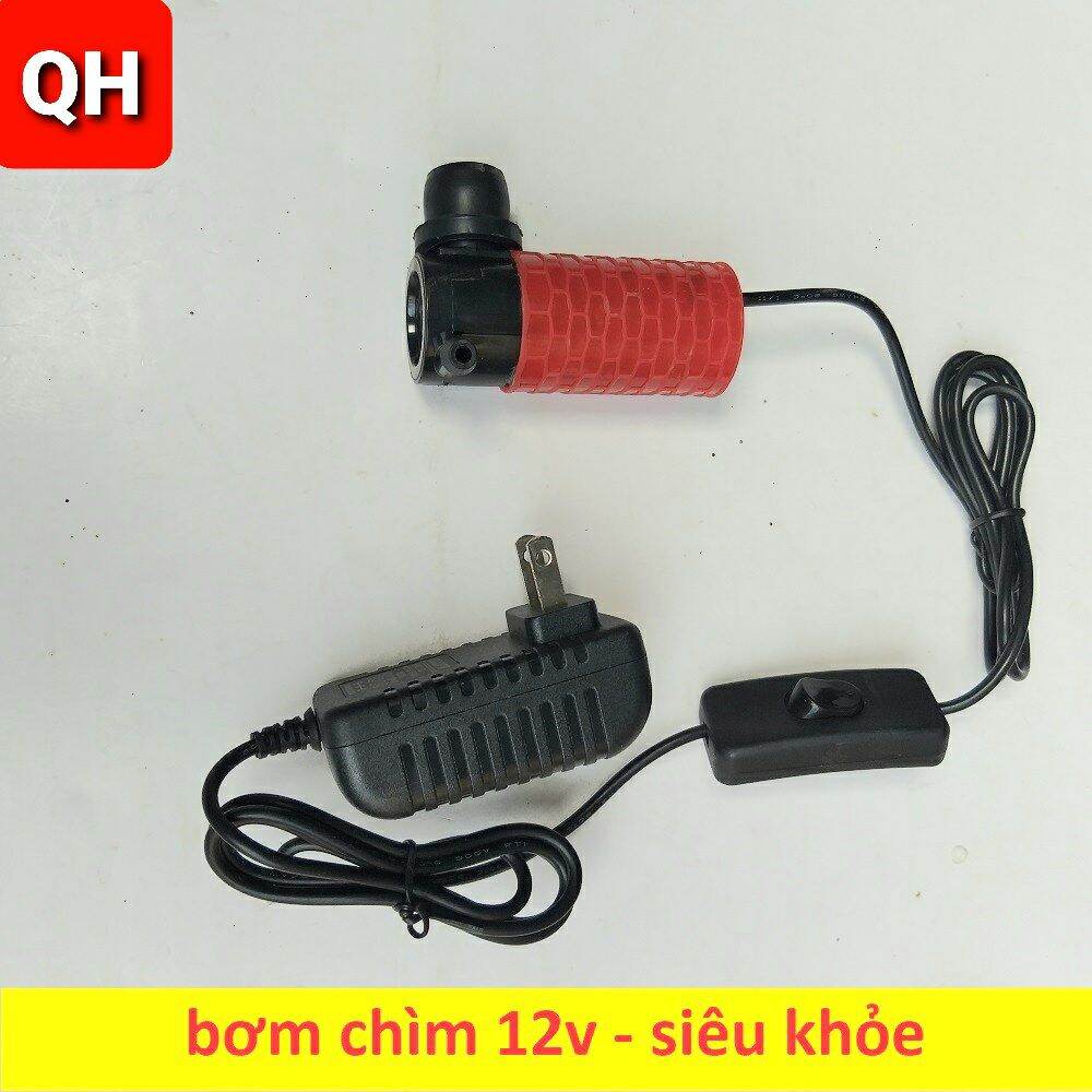 Bơm chìm mini 12V - 30W máy Bơm nước cắt rãnh tường