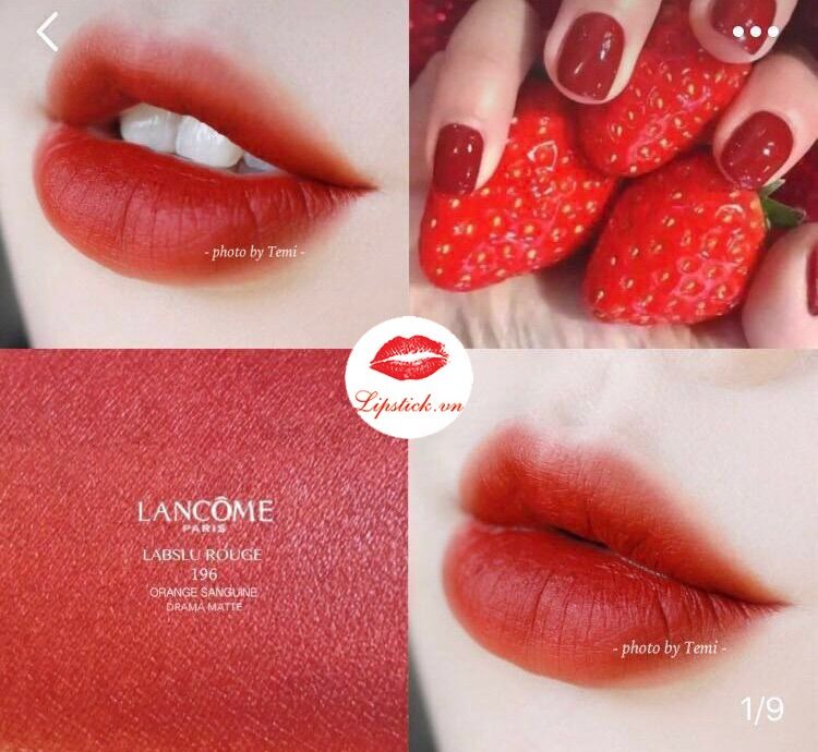 Son Lancome ruby cream 01/02/03/132/196 minisize chuẩn auth
