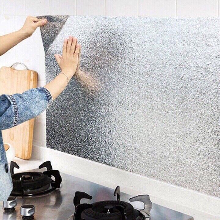 Cuộn giấy bạc dán bếp/dán tường chống thấm:2m-rộng 60cm