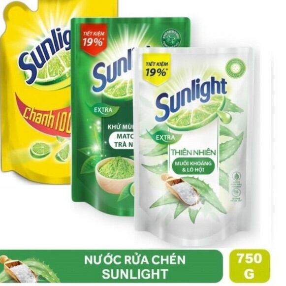 NƯỚC RỬA CHÉN SUNLIGHT TRÀ XANH TÚI 750G