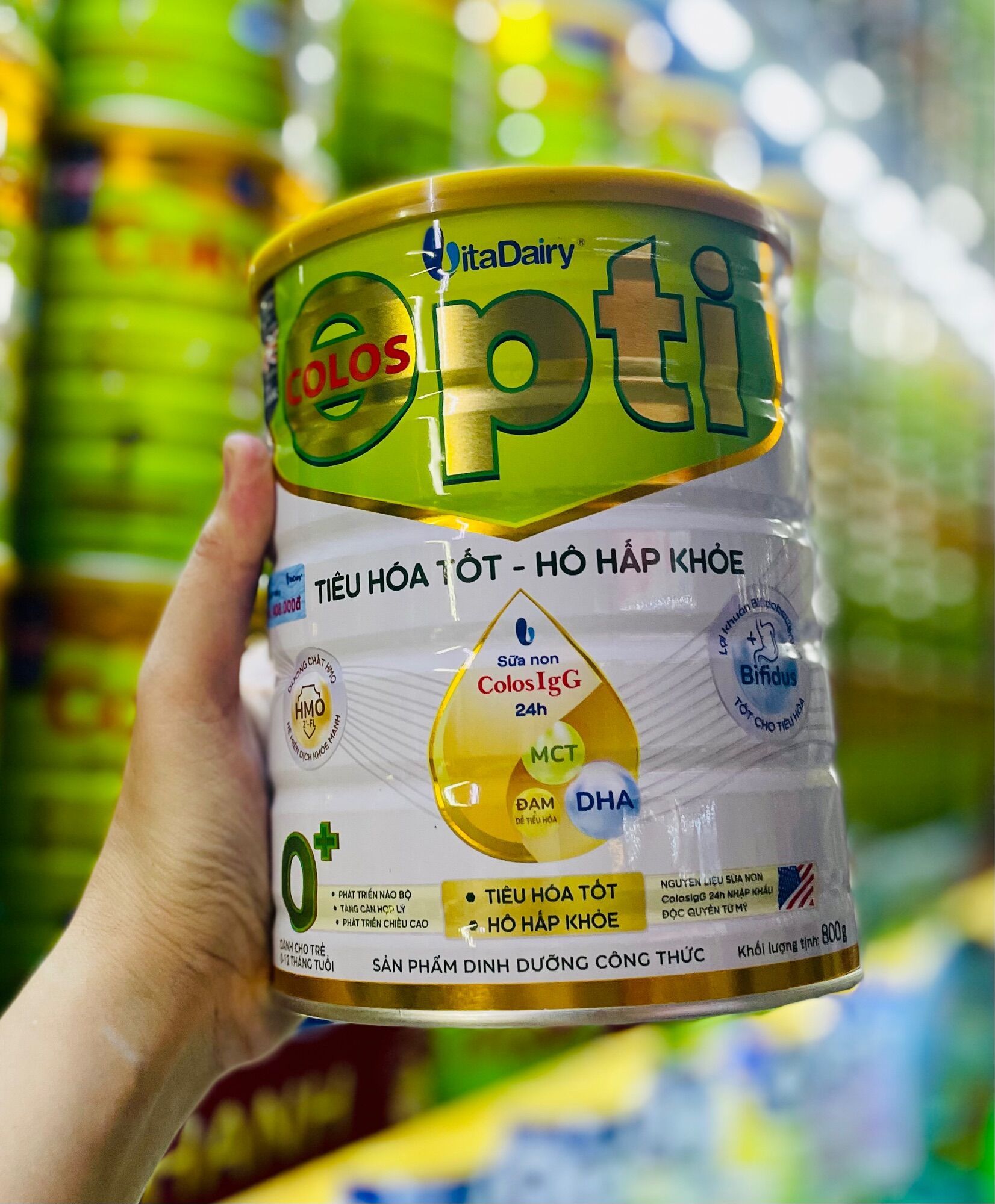 [Conbo 6 Lon] Sữa bột Colos Opti 0+ (800g)