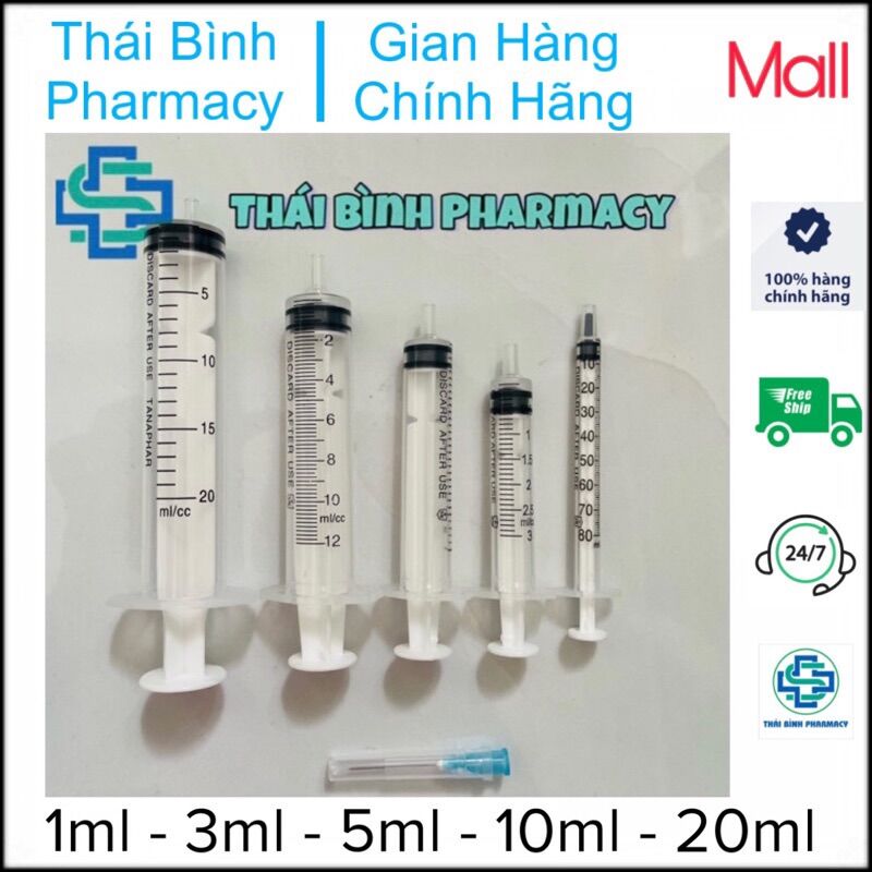 1 cái Bơm Tiêm đủ size, Bơm tiêm tiểu đường, Bơm tiêm cho ăn từ 1ml - 50ml