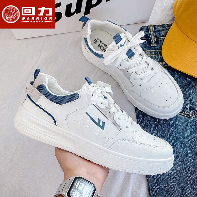 Giày Nam Warrior Giày Trắng Giày Thể Thao Nam Dễ Phối Trào Lưu Mẫu Mới Mùa Thu 2023 Cho Nam Giày Ván Thường Ngày Nam