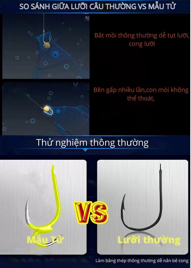 Lưỡi câu mẫu tử ,  ( 1 vỉ 10 lưỡi )