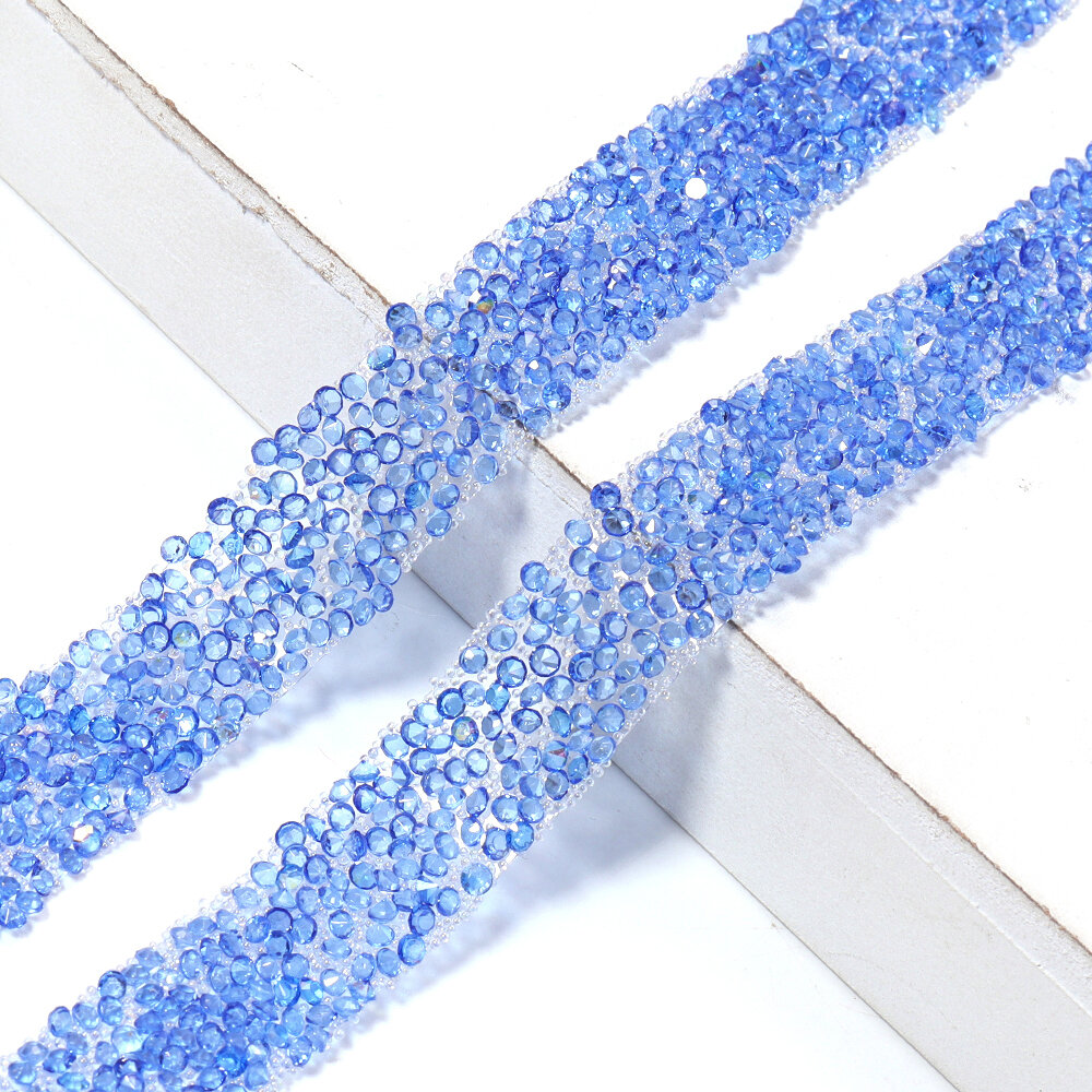 Dây Băng Kim Tuyến Pha Lê 12mm 2 Thước Viền Nhựa Pha Lê Dùng Trang Trí Quần Áo May Mặc Đính Đá Thủ Công Trang Trí.