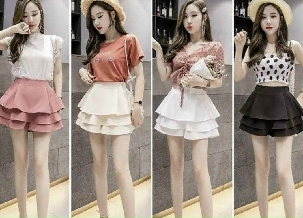 Váy quần xoè tầng form 50kg