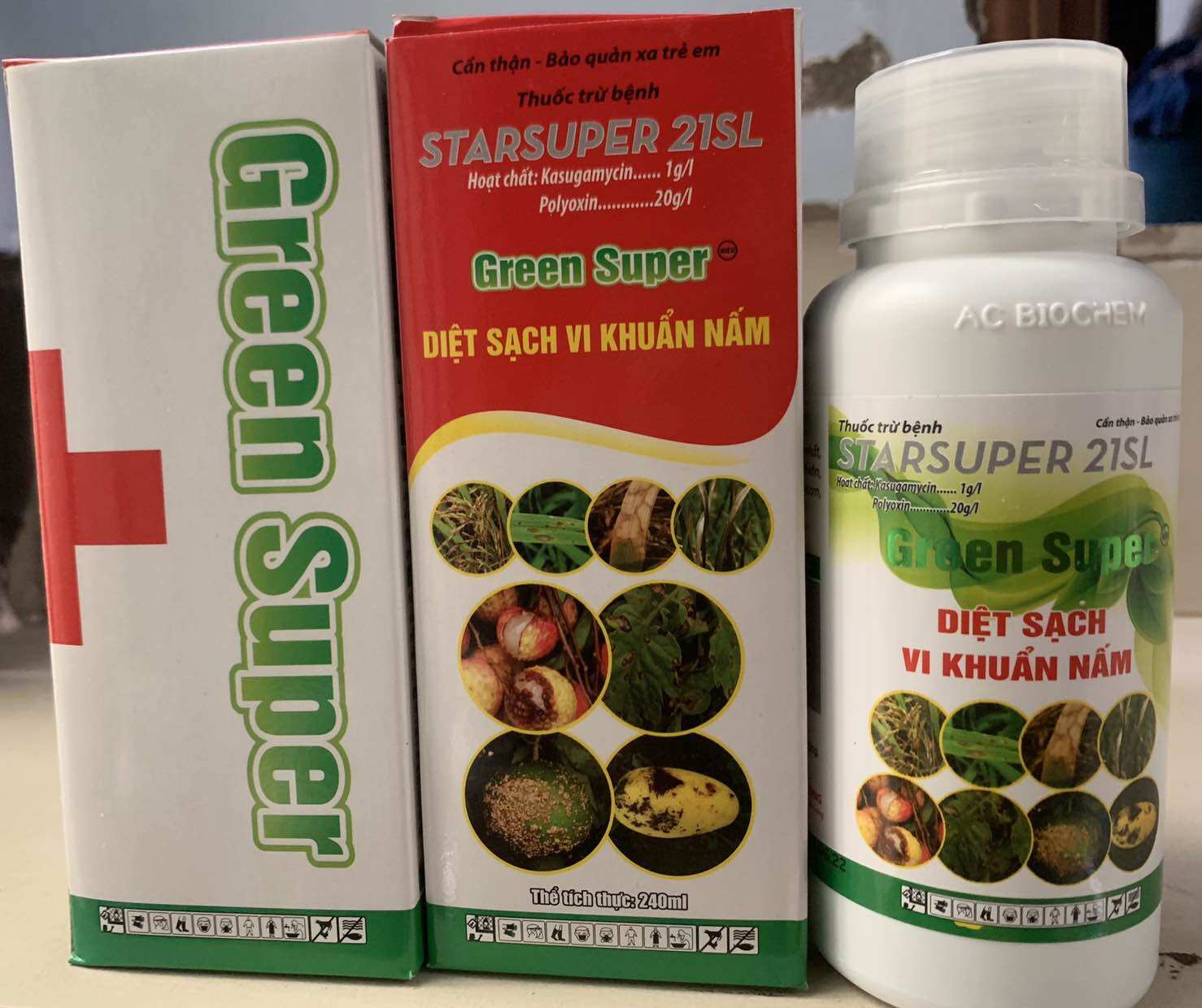 Green super diệt sạch vi khuẩn nấm của an phát nông chai 240ml