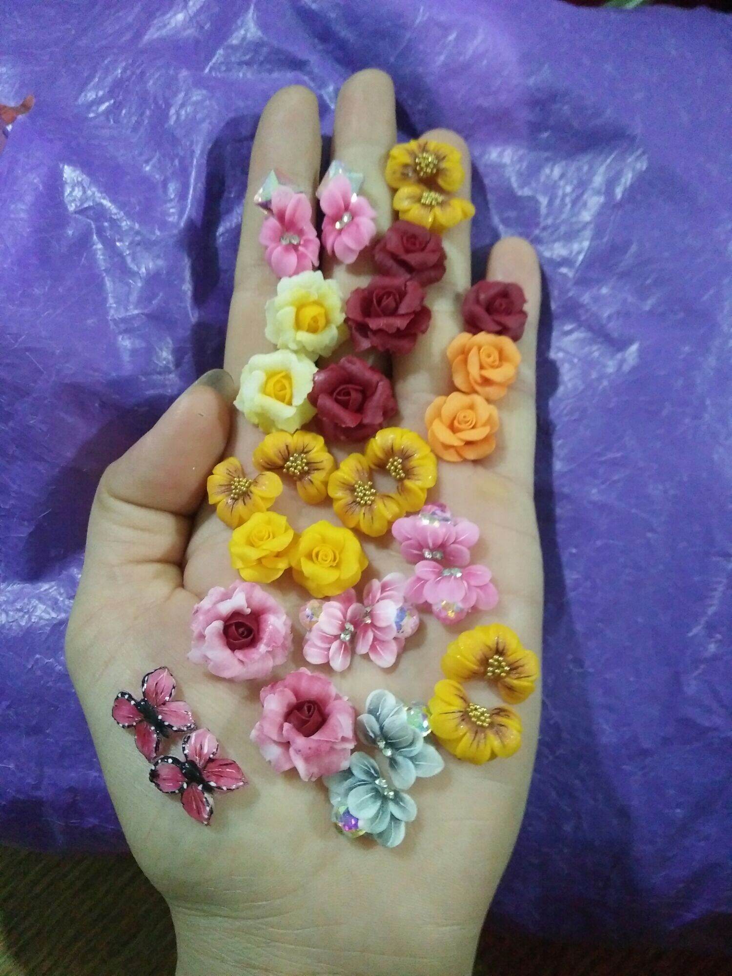Hoa bột nail set 30 bông