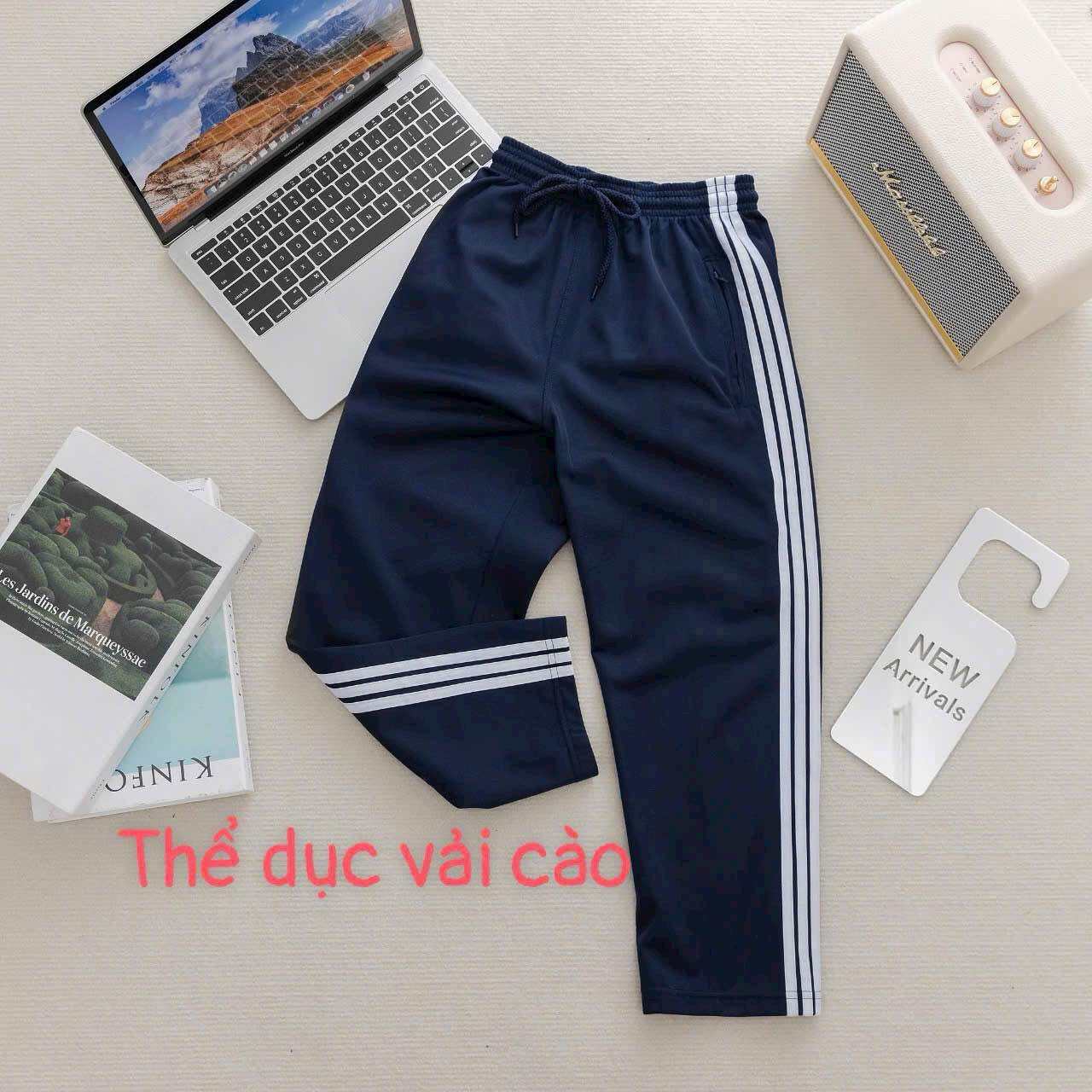 Quần Thể Dục Thể Thao Đi Học Đi Tập Chất Đẹp Vải dày dặn 3 sọc túi khóa