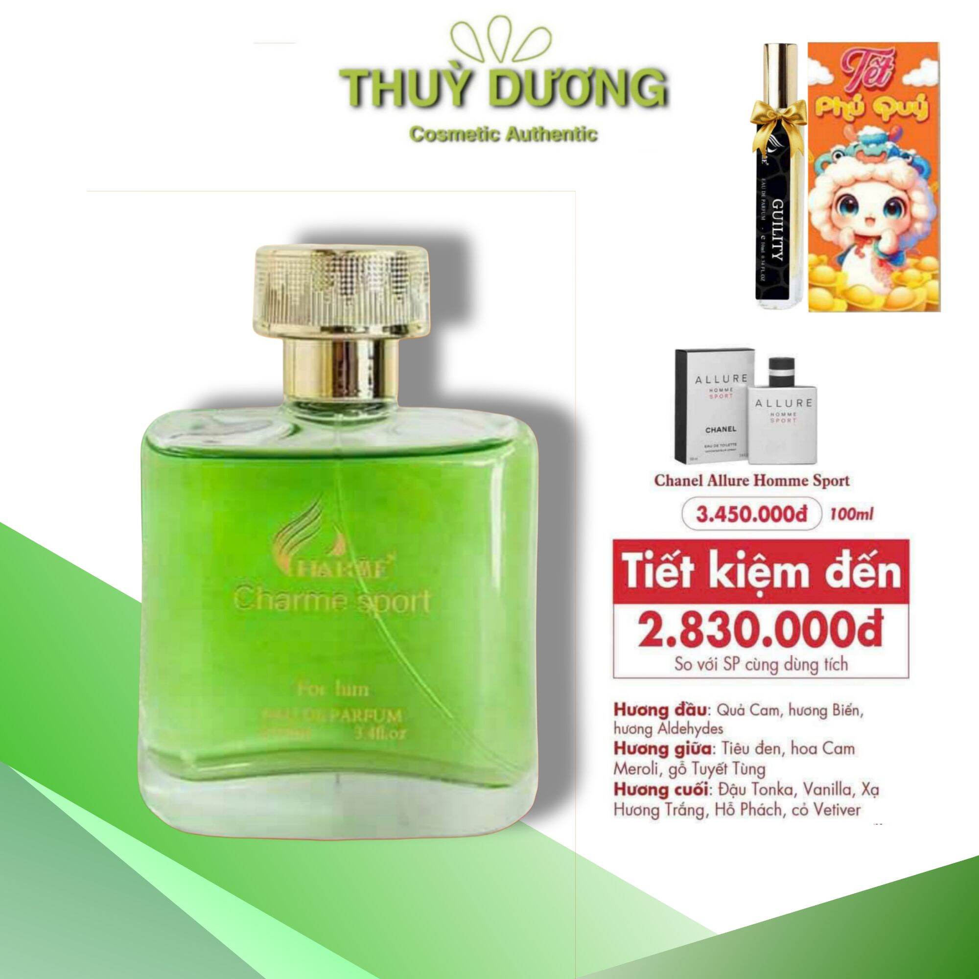 Nước hoa nam Sport 100ml thơm mát sang trọng