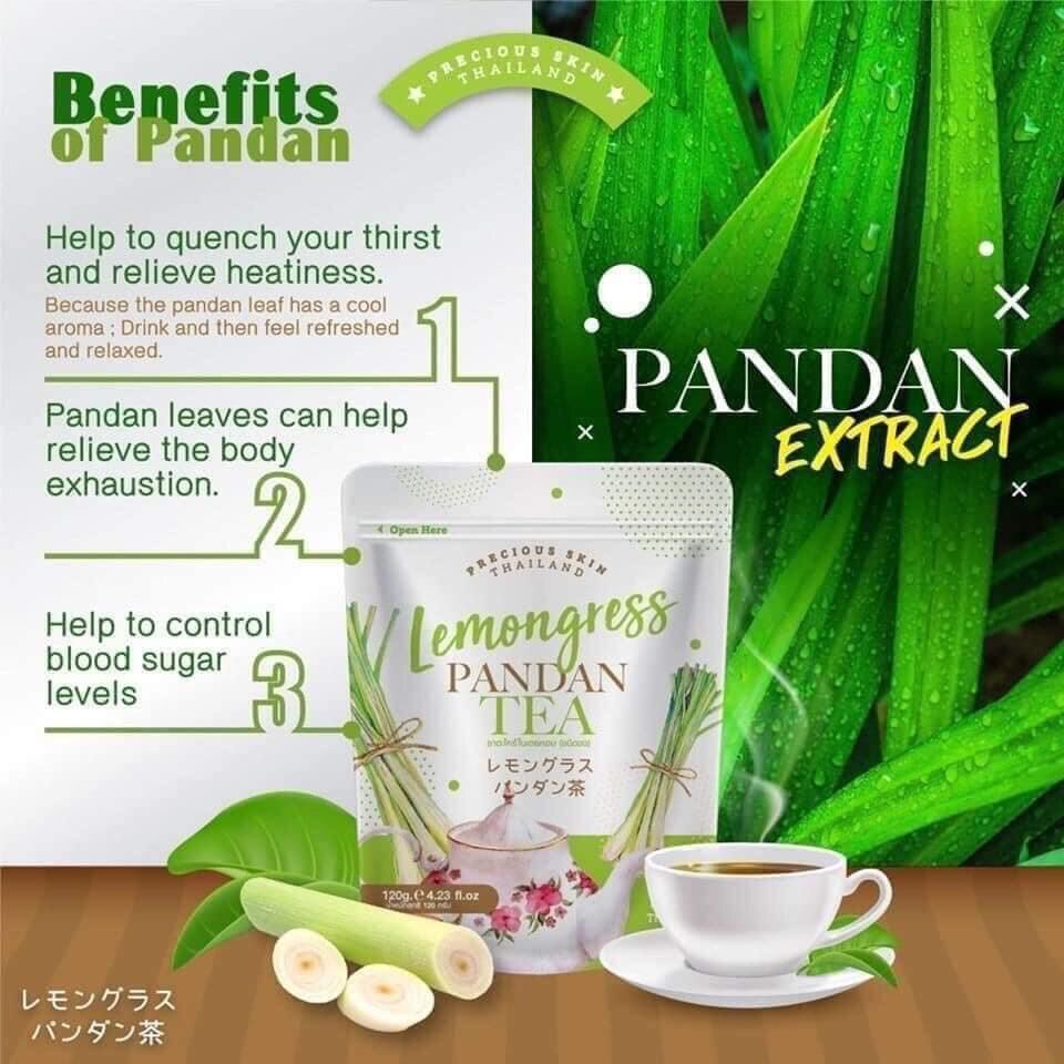 TRÀ SẢ THẢI ĐỘC THƯ GIÃN ĐẸP DA PANDAN TEA THÁI 120gr