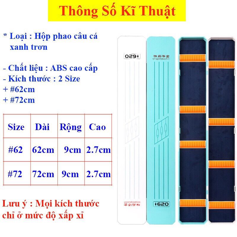 Hộp Đựng Phao Câu Đài hai lớp in họa tiết Trâu Đỏ , Chép Đen 62, 72cm Cao Cấp HP-14