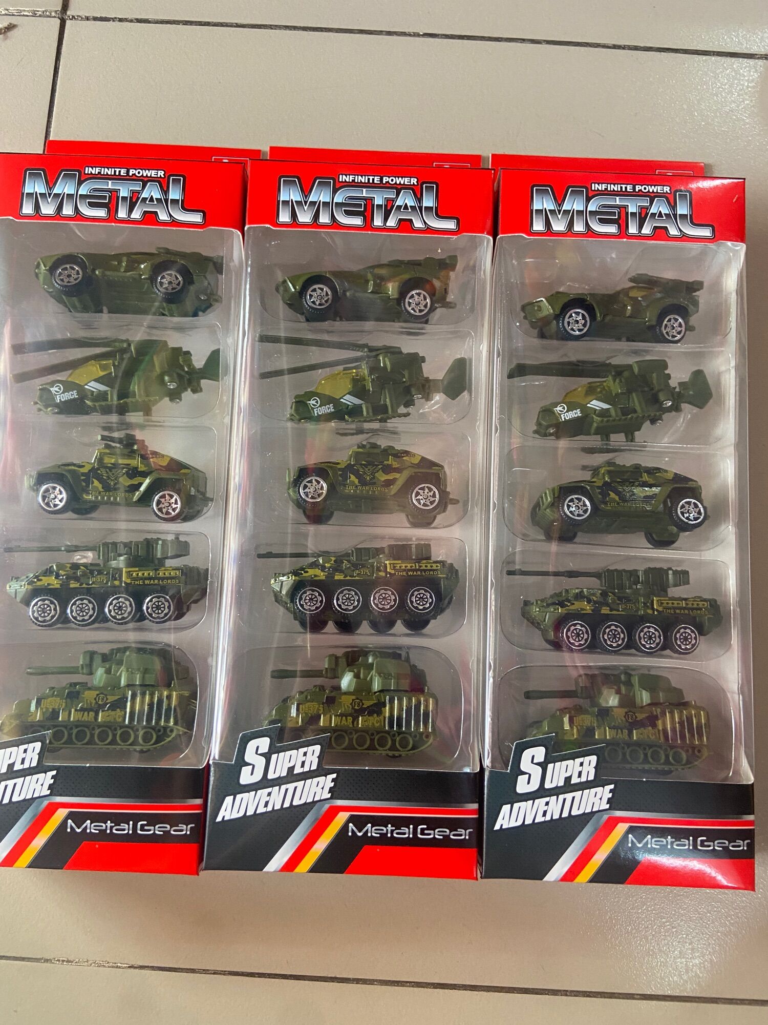 Đồ Chơi Trẻ Em Bộ 5 Xe Mô Hình Quân Sự Mini