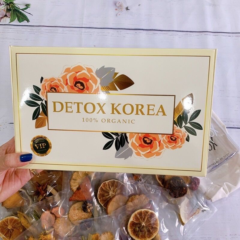 [Mix 5 vị] Set 30 gói DETOX KOREA trái cây sấy (full bình hộp)
