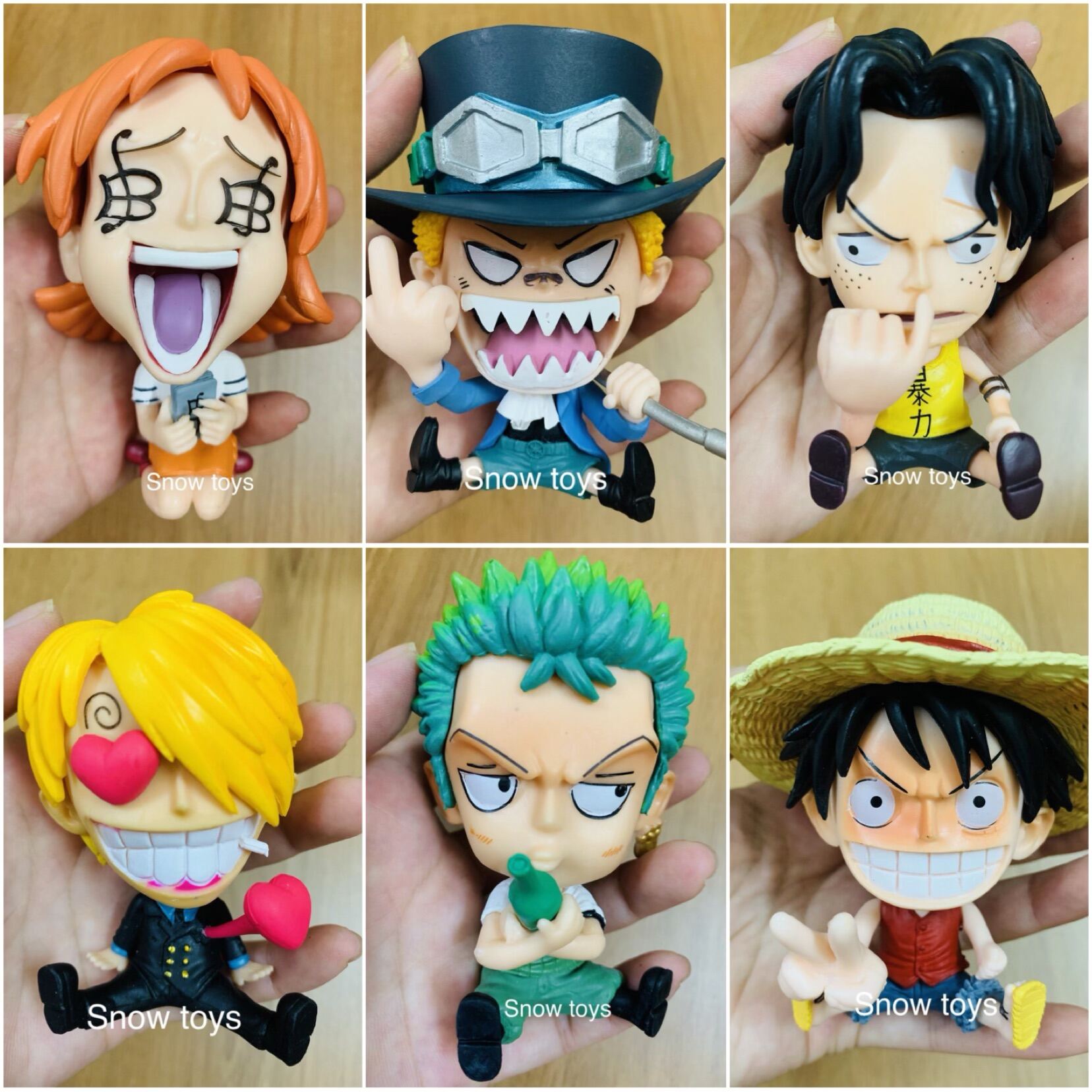 Mô hình One Piece - Chibi Luffy Zoro Sanji Ace Sabo Nami Robin ...