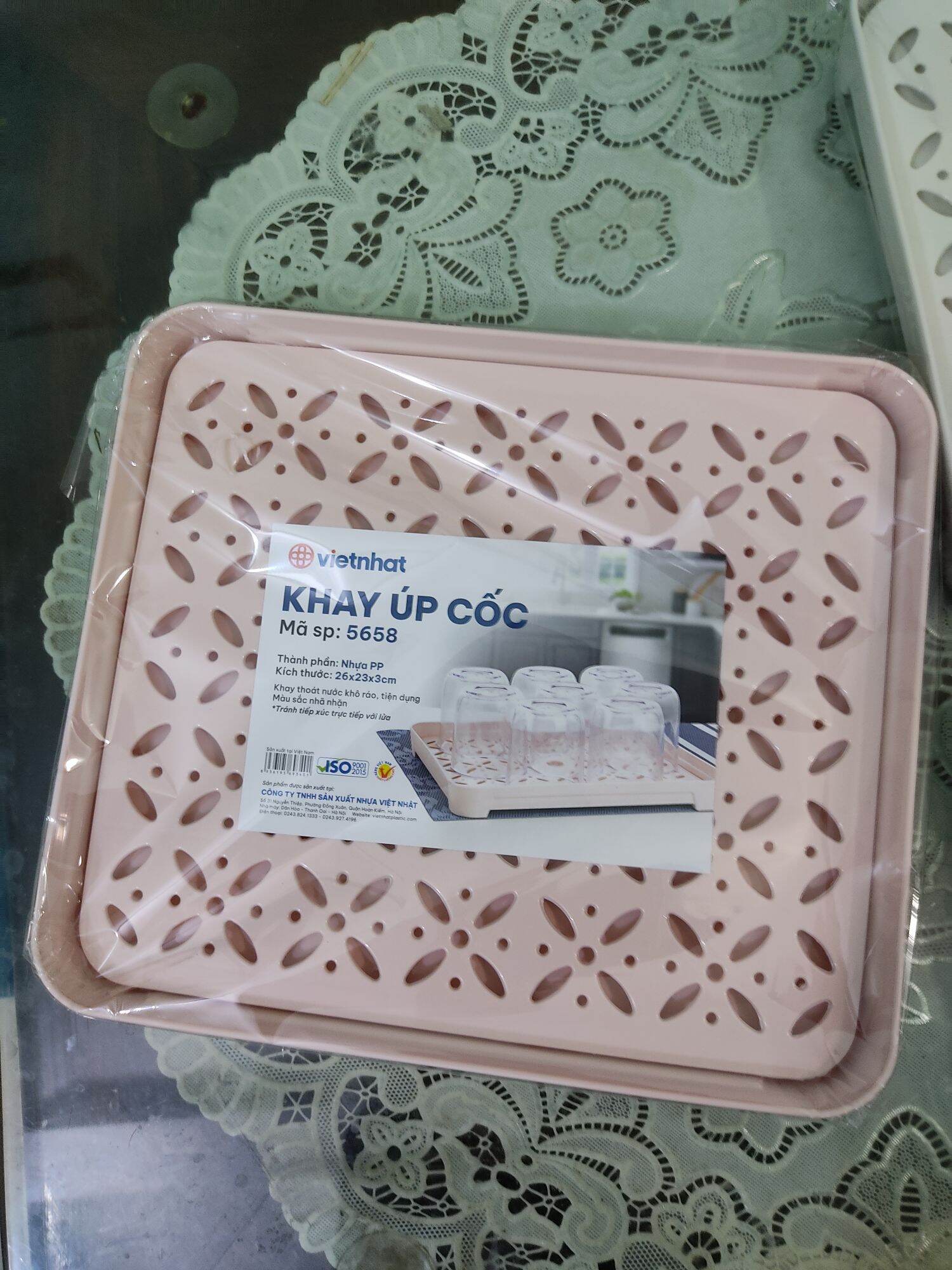 Khay úp cốc, chén 2 lớp hàng Cao cấp việt nhật