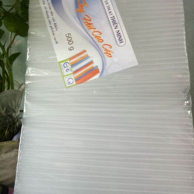 Bịch 500 gr ống hút trắng trong đủ size
