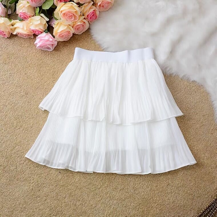 [HCM]CHÂN VÁY 2 TẦNG DẬP LY