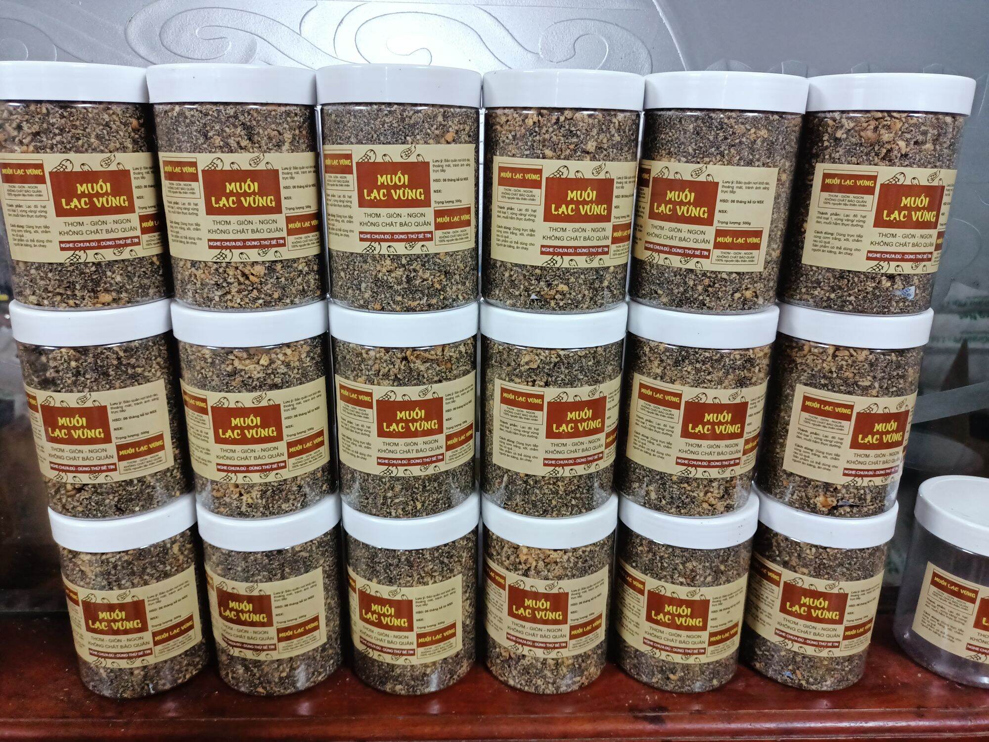 500g muối lạc vừng thơm ngon (Lạc đỏ vừng đen)