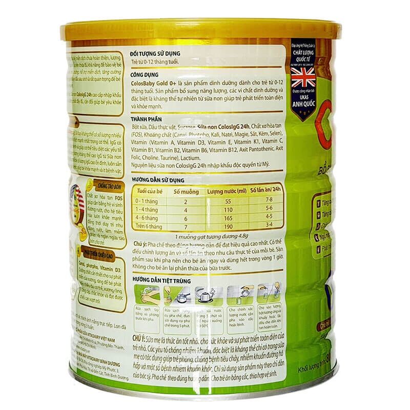 Sữa bột Colosbaby Gold 0+ 400gr (Tích xu đầy đủ mã Qr)