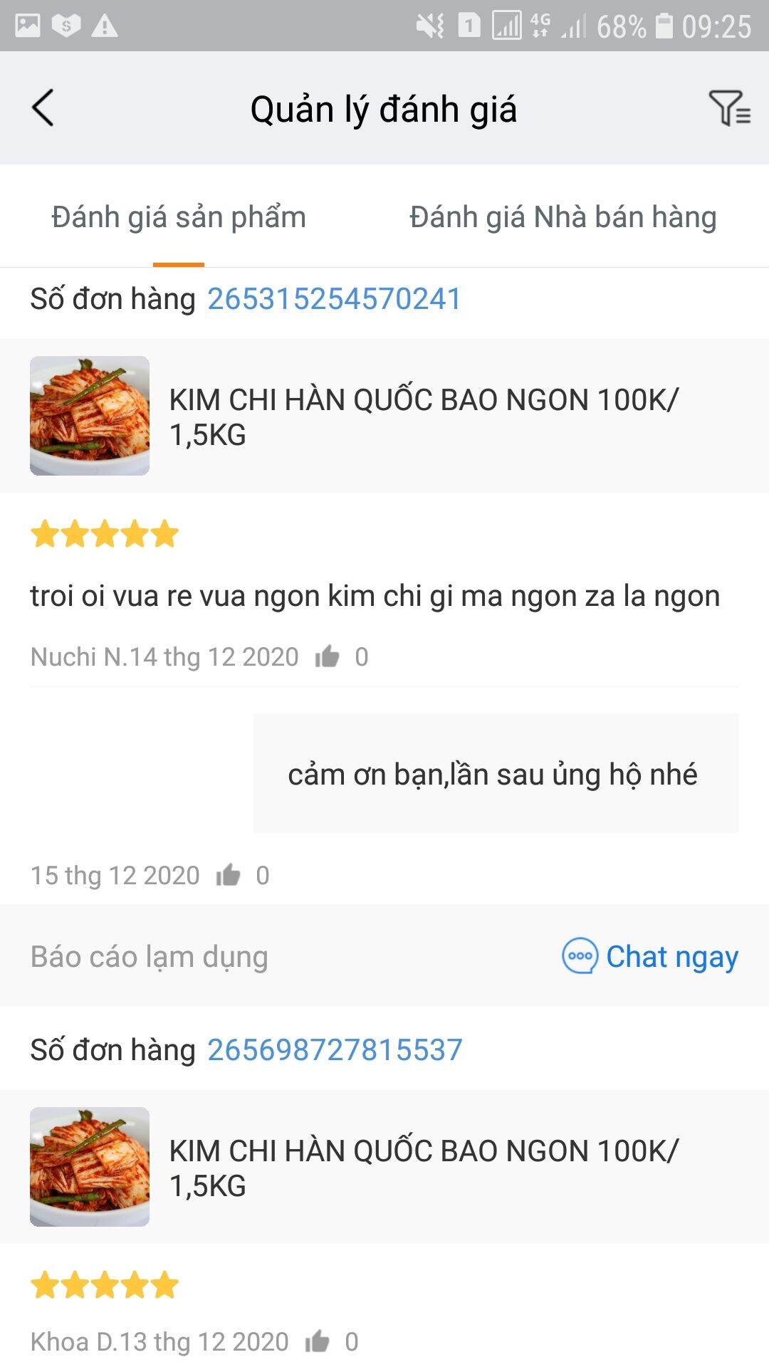 KIM CHI HÀN QUỐC SỈ LẺ (BAO ĂN)40K/500g