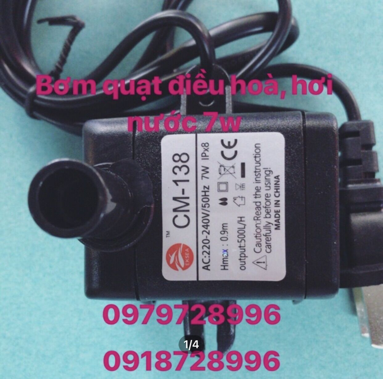 Bơm quạt điều hoà - quạt hơi nước 8w