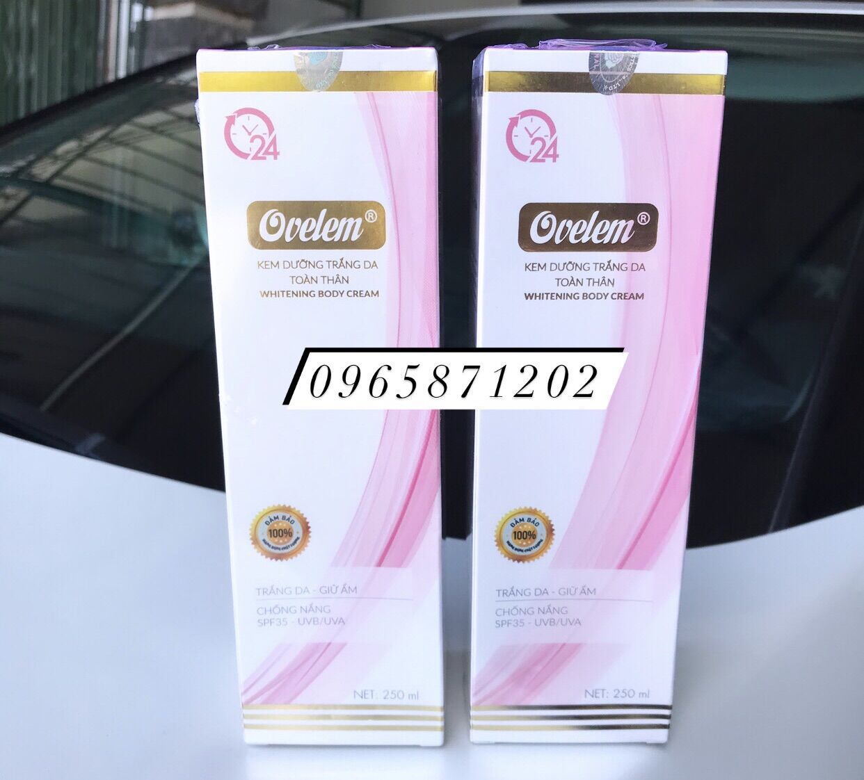 Kem dưỡng trắng da toàn thân 24h ovelem 250ml