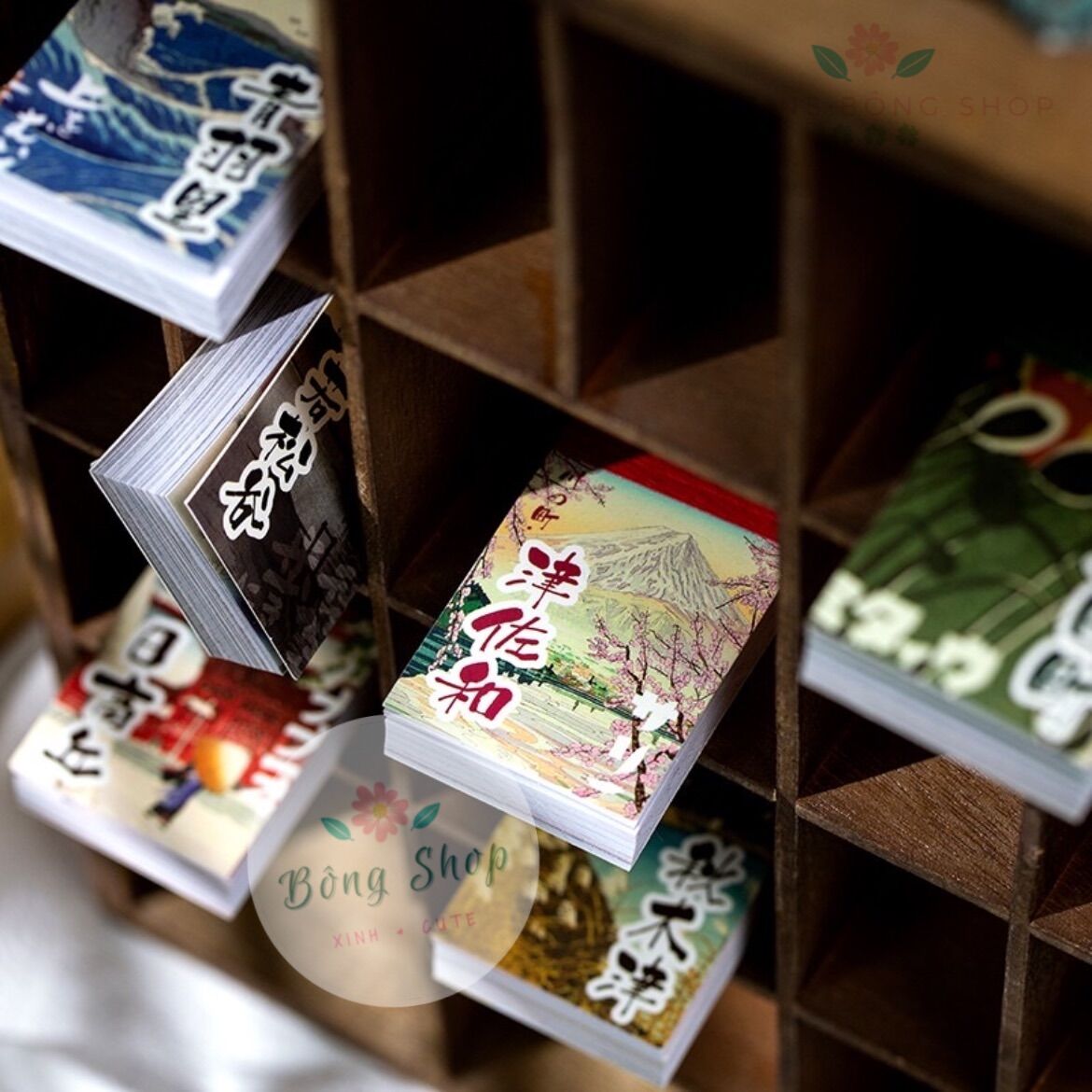 Set 50 hình dán sticker phong cách Nhật Bản cổ xưa lạ mắt