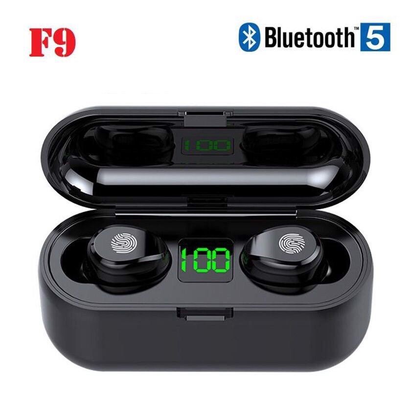 Tai nghe bluetooth amoi f9 không dây giá rẻ android true wireless blutooth ko dây mini tws chống ồn cảm ứng pin trâu