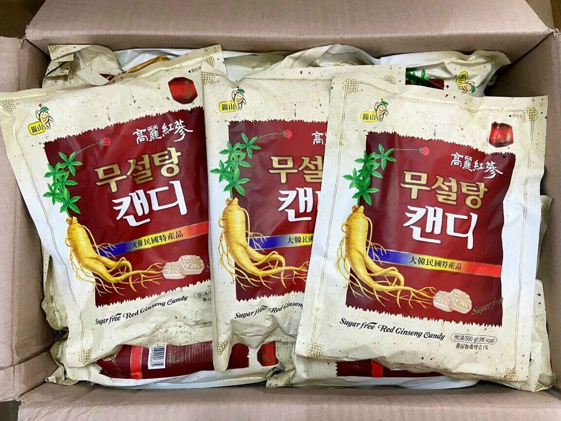 Kẹo sâm Hàn quốc không đường gói 500g